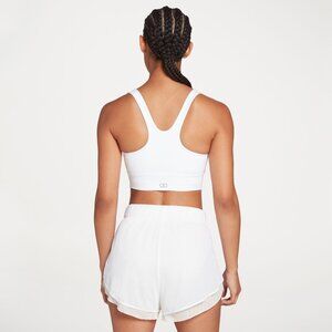 Calia Made to Play Energize Long Line Medium Support Bra Pure White - Medium